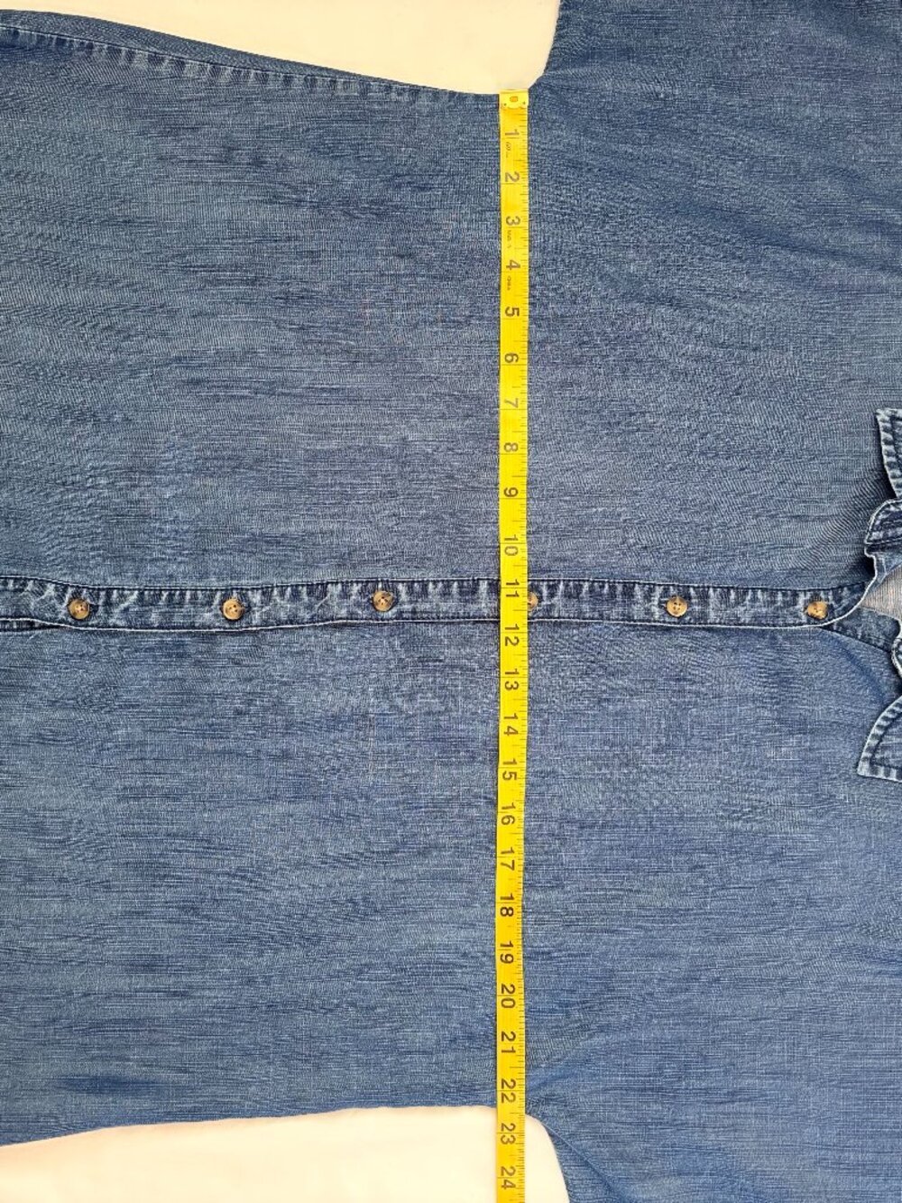 Coldwater Creek Tencel Denim 3/4 Dolman Button Sleeve Shirt Large - Picture 8 of 10